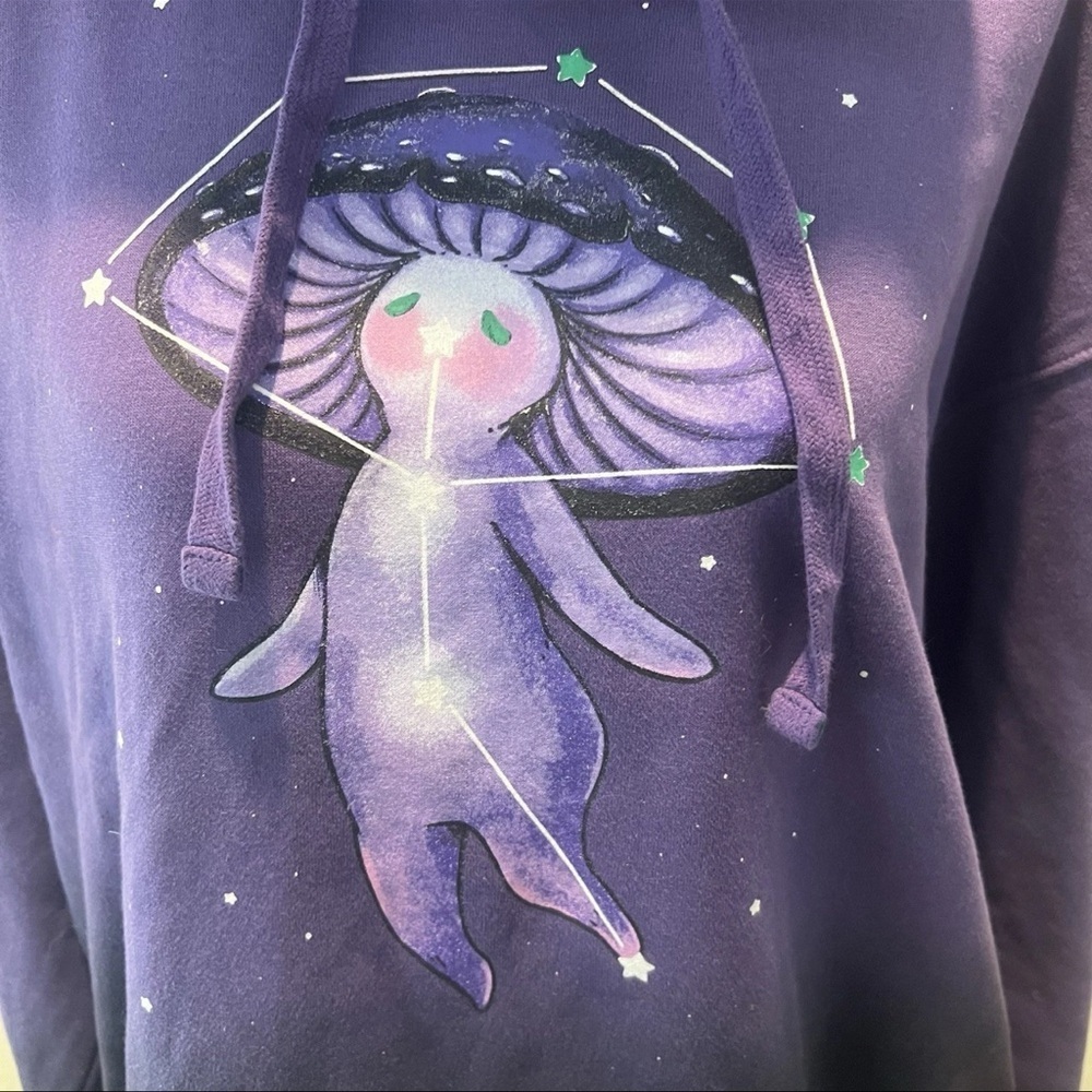 Fairydropart Mushroom Constellation Ombré Purple Hoodie S Whimsy Fairy Hippie - Picture 2 of 7